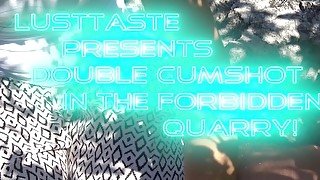 Double cumshot in the forbidden quarry amateur risky outdoor! LustTaste 4K