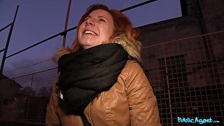 Crazy outdoor fucking ends with a facial for redhead Ryta Wali