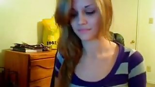 Perfect college girl strip and anal play