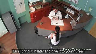 Tattooed back patient fucked in fake hospital