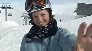 Czech paramours snowboarding