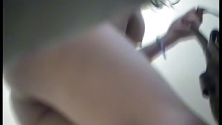 Spy cam amateur demonstrates her nude ass on change room cam