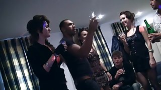 Student disco with group sex and the sea of jism