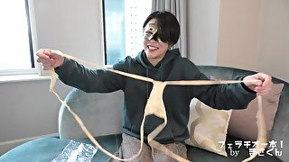 Masked beauty YUI blowjob 01 interview & close-up body