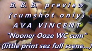BBB preview: Ava Vincent "Little Black Dress in WC pop"cum only AVInoSloMo