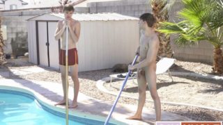 Poolside anal fuck with Jack Bailey and Daniel Hausser