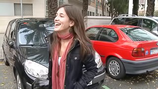 Tania is the sexy chick who likes riding dicks inside the cars