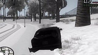 Fudendo a Mamãe Noel no Natal no meio da Neve - Gta sa