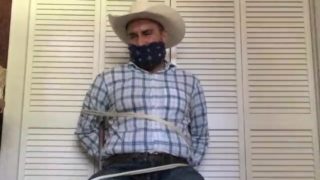 Cowboy Gagged and Tied to a Kitchen Chair
