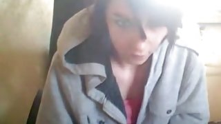 Horny girl tries to seduce a fake guy online by masturbating