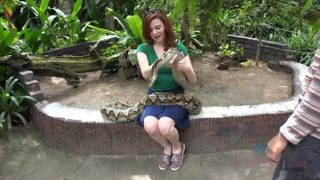 A fun trip with animals and a creampie end for Emma