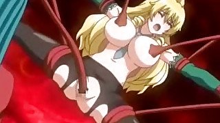 Incredibly hot anime scene with horny tentacle monster fucking busty sex doll