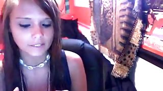 Hot american girl teases with her tits, ass and pussy on cam.