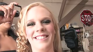 Behind-the-scenes clip with blonde hussy Hydii May