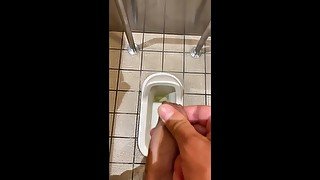 公衆トイレで射精した