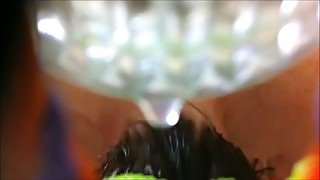 Spy cam video from bathroom on my chubby Swiss wife taking bath