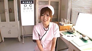 POV video of Japanese nurse Yuu Asakura pleasuring a stiff dick