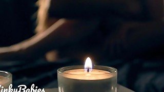 Beautiful & Romantic Date Night by Candle Light: Real Amateur Lesbian Tribbing & Pussy Licking- KB