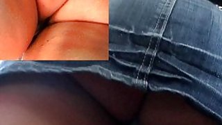 Zoom-up bus string upskirt
