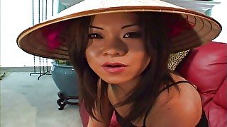 Hard anal fuck and deep cock sucking with horny Asian hot girl