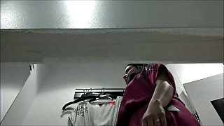 Hidden cam in the changing room to catch an Indian chubbster