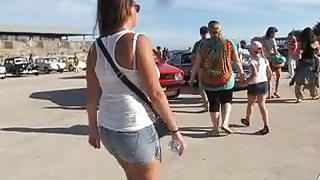 busty candid walking