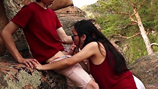 Outdoor blowjob  Amateur couple EllyDee