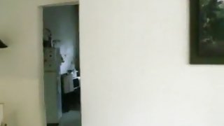 Cuckold husband comes home and busts his wife fucking a black guy