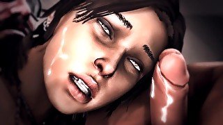 Lara's very hot holes are totally destroyed by a few huge dicks. 3D porn.
