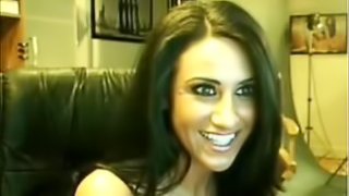 Sexy Brunette Shows Her Big Tits In A Webcam Video
