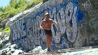 Manuella Pimenta fucked hard during a great beach sex game