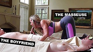 BANGBROS - Went In For A Couples Massage, Got My Dick Serviced By A Cougar: Brandi Love!