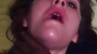 Slapping a white slut and making her suck black cock