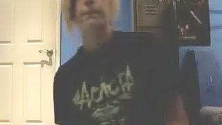 Skinny girl shows some hot striptease on webcam