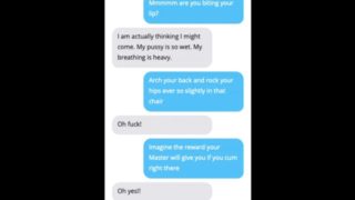 Master Controls His Teenage Slut Via Text While She Works