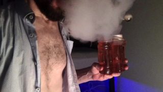 Otter Blows PNP Clouds with Homemade Recycler Bong