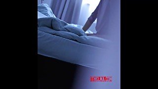 I'm waching on my best friend's sister when she masturbates in her room