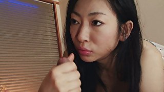 Divine Japanese princess Emiko Koike gets her tight hairy pussy rammed