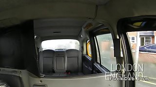 British amateur sucks cock pov in fake taxi