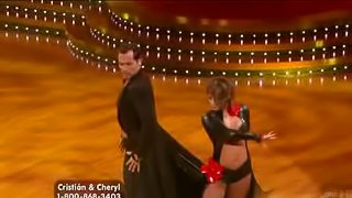Boner-Inducing Babe Cheryl Burke Dancing In a Tight Leather Dress