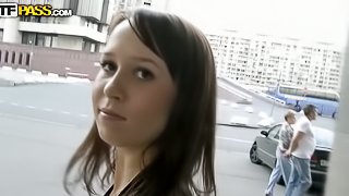 Great Blowjob and Anal Sex in Public with Euro Babe in POV