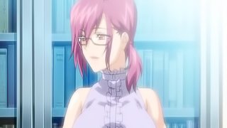 Bigboobed hentai teacher dildoing her wetpussy