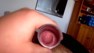 Chubby Teen Boy cum in a hole