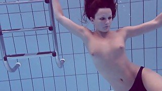 Bushy and surprised underwater teen Gurchenko