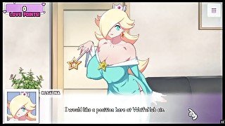 Waifu Hub [PornPlay Parody Hentai game] Rosalina couch casting - Part1 Rosalina wear a slutty bikini