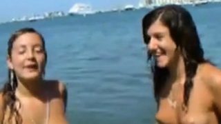 Teens Great Tits In Beach