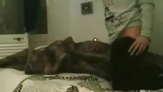 Blonde girl has a spoonfucking and froggystyle quickie
