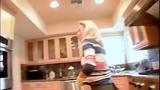 Big butts blonde sits her fine ass against a stiff pecker drilling her anal roughly