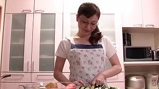 Beautiful Mature Amateur Enjoys Solo Masturbation In The Kitchen