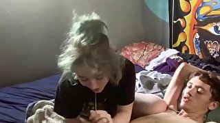 tiny teen peaches deepthroats dick like a pro